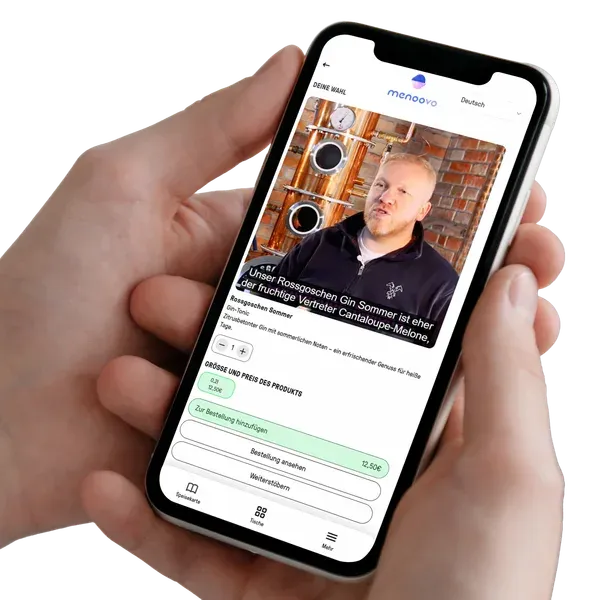 Menoovo Gast-Ansicht auf dem Smartphone